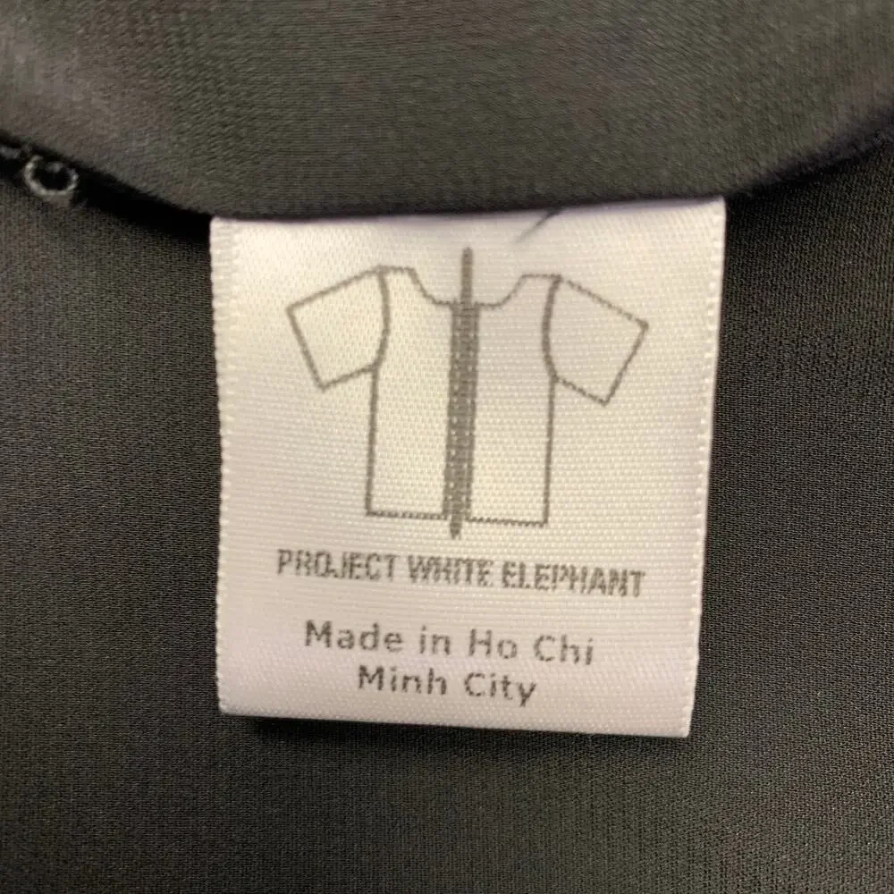 PROJECT WHITE ELEPHANT Size XL Black Blue Cotton Blend Jacket